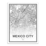 Black White Custom World City Map - deinuhrengeschäft.de