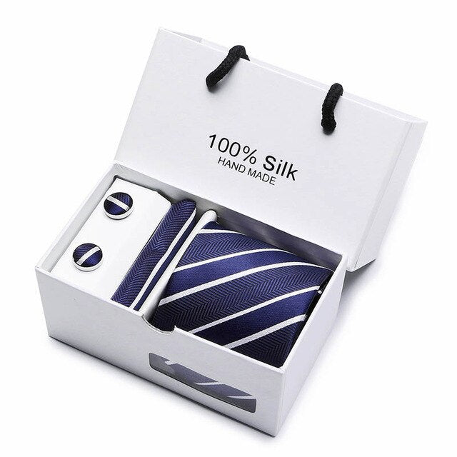 Latest Style Men's Ties Dots Striped  Fancy Necktie Hanky Sets Polyester silk  Jacquard Woven Business Formal Men Casual Ties - deinuhrengeschäft.de