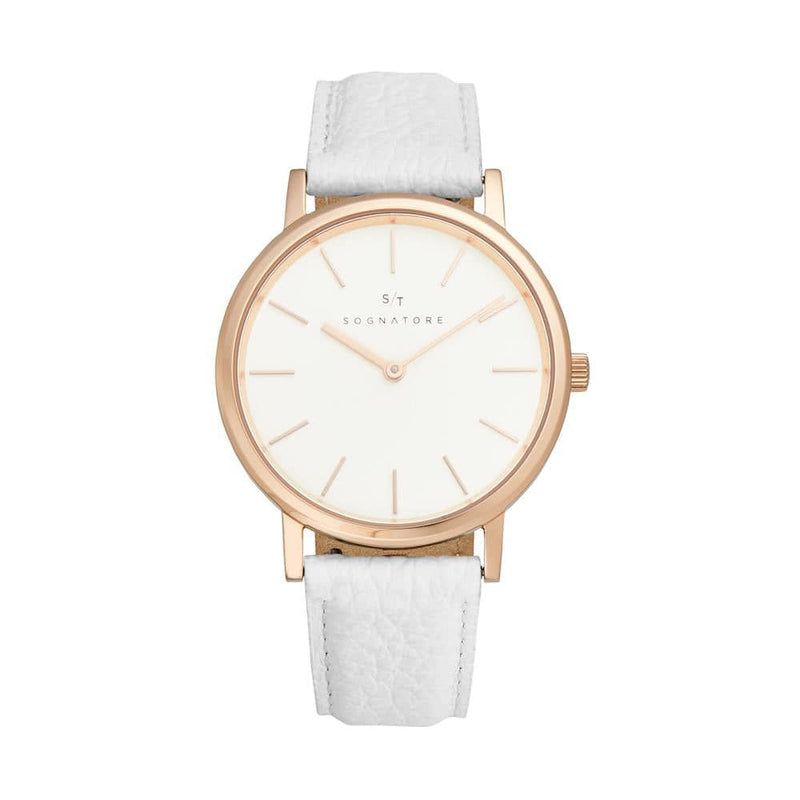 Sognatore Pure White Rose Gold Damenuhr / Herrenuhr